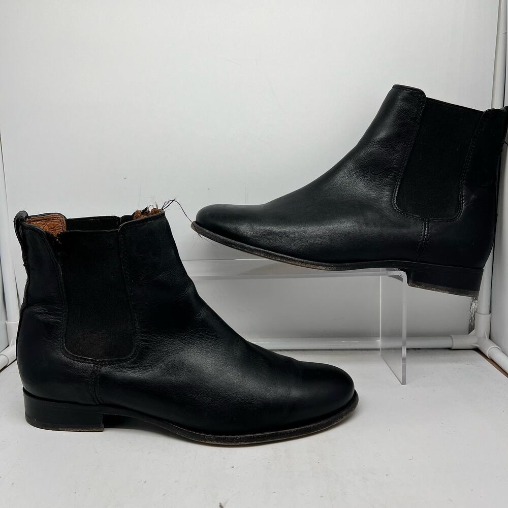Frye Boots Womens 10 Black Chelsea Bootie Pull On